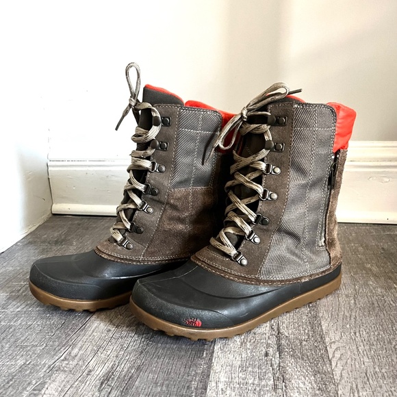 THE NORTH FACE Heat Seeker Leather 200 Gram Insulated Waterproof Winter Boots 8 - Picture 3 of 15